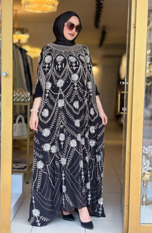 DUBAİ MODEL ABAYA GÜMÜŞ