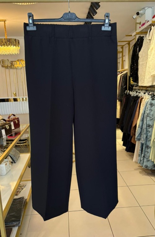 BELİ LASTİKLİ BOL PAÇA KUMAŞ PANTOLON
